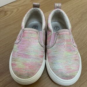 Cat & Jack Toddler Sneakers Size 7 – Pink & Yellow, Gently Used